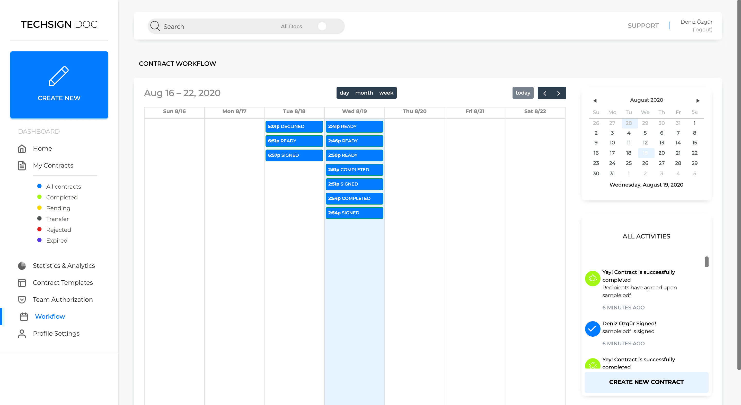 Document Instant Status Check & Workflows
